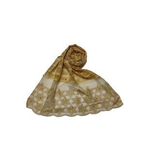  Diamonds and Moti Studded, Cotton Box Checkered  Scarf